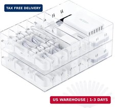 2Pcs Cable Charger Organizer Box, Large Cords Storage Organizer with Adjustable