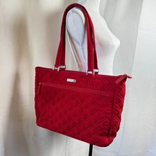 Borsa per laptop Vera Bradley rossa tango trapuntata borsa da viaggio trolley manica in ottime condizioni