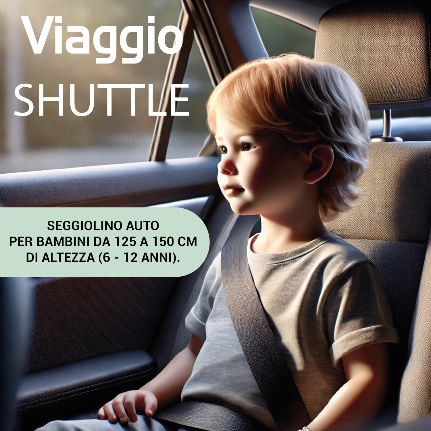 Viaggio Shuttle Seggiolino Auto, Rialzo Auto Con ISOFIX per Bambini Da 125 a 150 foto 2