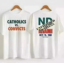 New!!! Catholics Vs Convicts 1988 T-Shirt