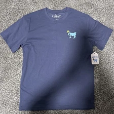 Goat USA Navy Men’s Small Tee