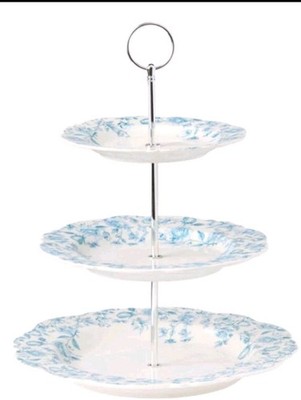ALDI Crofton Blue Toile Tiered Server AOS AOLD OUT VIRAL!