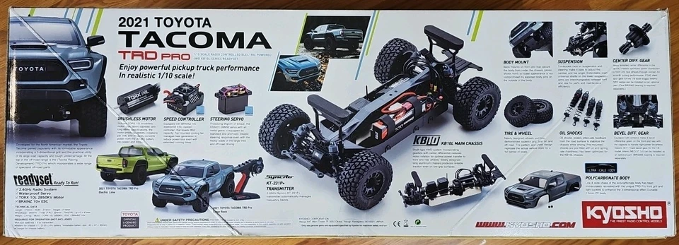 Camión eléctrico 4x4 Kyosho KB10L Toyota Tacoma TRD Pro escala 1/10 [KYO34703T2] Foto 3 de 4