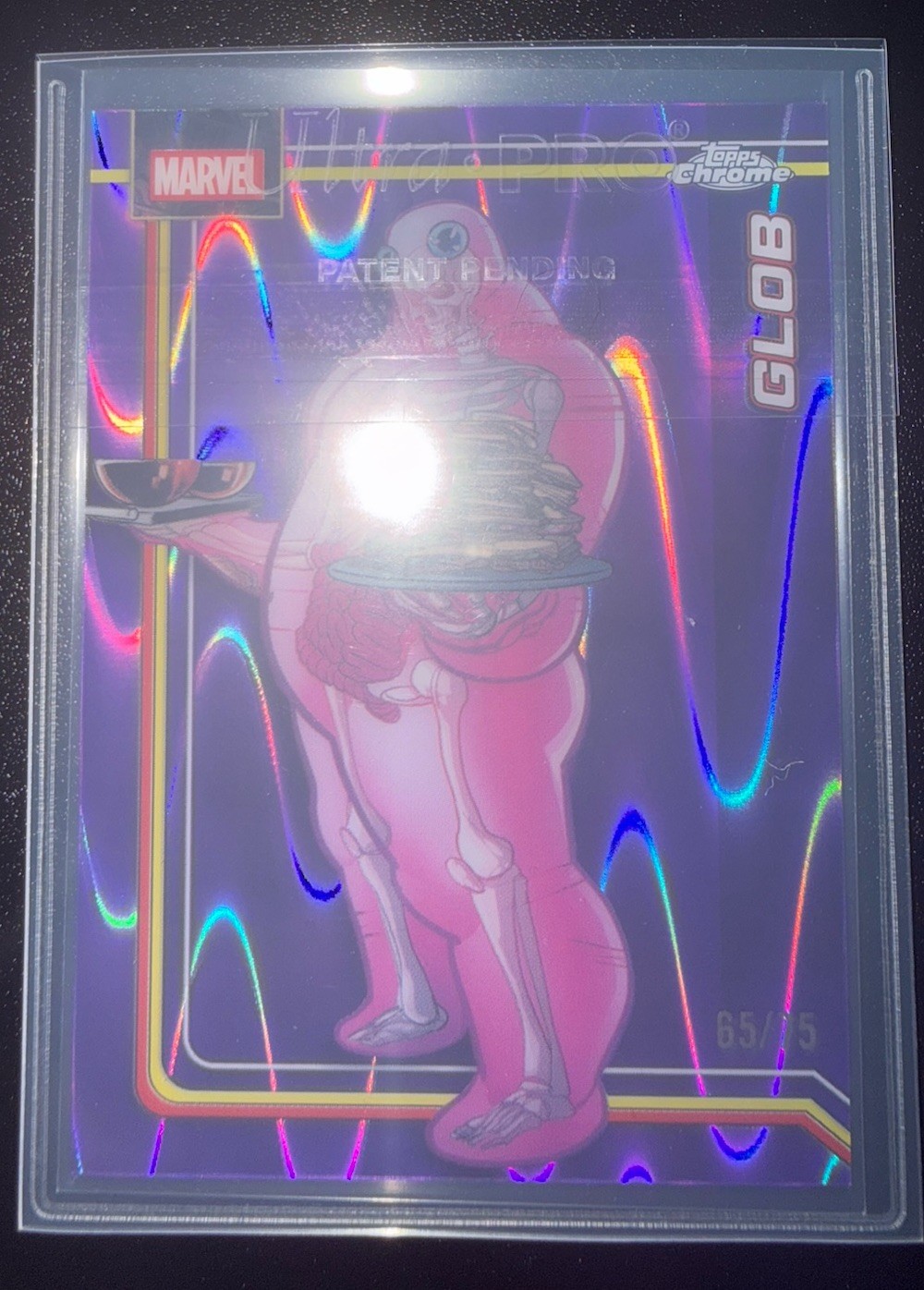 2026 Topps Chrome Marvel Glob #043 Purple Wave Refractor 65/75