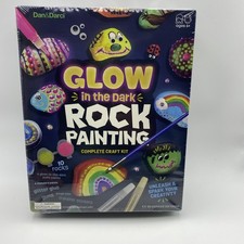 Kids Rock Painting Kit Glow In The Dark Arts Crafts Boys Girls