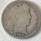 1900 p barber 90 % Silver half dollar 50 Cents