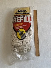 Quickie Pro  22 oz. Cotton Wet Mop Refill Head for #670,676..unopened.