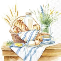 Ihr Breakfast Time Cocktail-Servietten Papierservietten Motivservietten 25X25 Cm