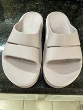 OOFOS OOahh Sport Flex Slide Recovery Sandals Purple Lilac Womens Sz 9