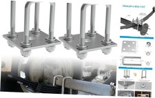 Square U-Bolt Kit for Boat Trailer Mounting Axle Leaf Springs 2" W x 5" L