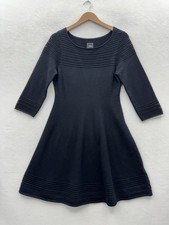 Jessica Howard Women’s Large Black Illusion Hem Sweater Dress