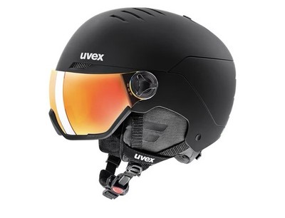 Deal!   Uvex Wanted Visor Ski/Snowboard Helmet   Medium   Black Matte   NEW