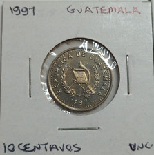 1997 Guatemala 10 centavos coin uncirculated
