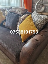 SOFA AND SNUGGLE CHAIR CHESTERFIELD COMBINATION. COUSINS