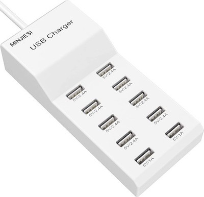 USB Charging Station 50W 10 Ports Multiple Power Strip