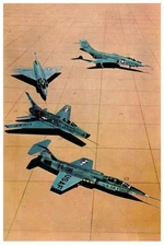 Vintage Postcard Defenders of America U.S. Air Force Century Series USA