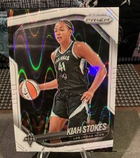 2025 Panini Prizm WNBA - Kiah Stokes #58 White Seismic Prizm