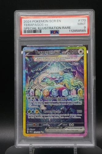 Terapagos ex 170/142 PSA 9 Stellar Crown SIR Holo English Pokemon 2024