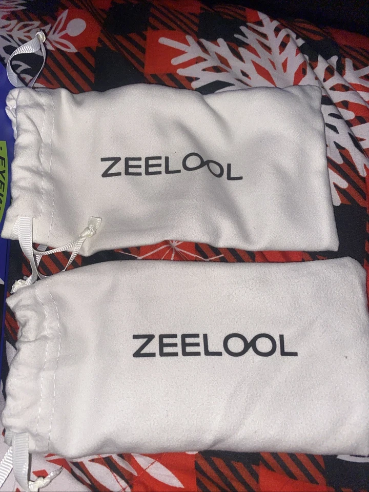 4 estuches para gafas Zeelool blanco estuche blando una caja y un estuche de cuero para gafas sin usar Foto 4 de 4