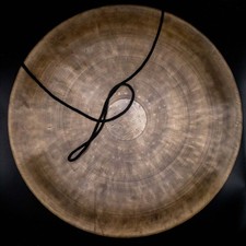 24 inches Tiger Antique Finish Gong, Special Tibetan Gong, Meditation Yoga Gongs