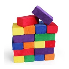 Plush Blocks Building Foam Safe Kids Classic Colors PB110-WC