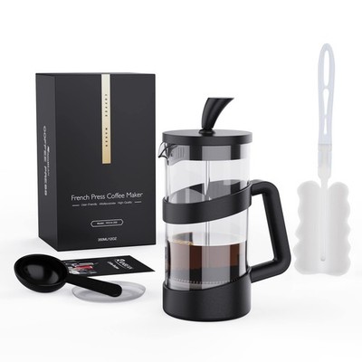 French Press Kaffeemaschine 2 Tassen Kaffeemaschine für Kaffee & Tee mit Dreifach Edelstahl