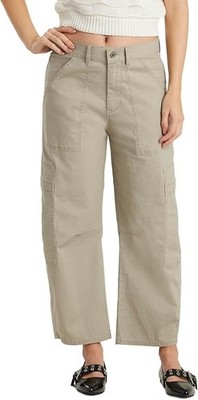 Unionbay Women's Blythe Barrel Fit Twill Cargo Pant Size 11 30W Taupe