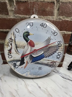 Vintage Mallard Duck Thermometer Chuck Ripper Art Hunting Wildlife Working