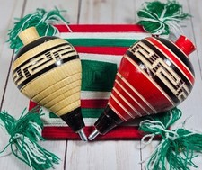 Mexican Classic Wood Trompo/Trompo de Madera Pack of 2 