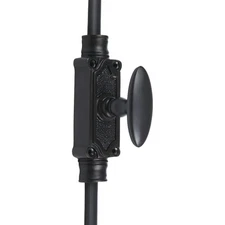 Signature Ironmongery Stepney Door Iron Cremone Bolt 9 feet Black Powder Coated