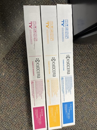 Kyocera TK-8527 CMYK Toner Cartridges All Three Colors Cyan /Yellow /Magenta New