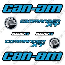Fits Can-Am Commander XT 1000 Decal Kit Utility Vehicle - BLUE AND BLACK