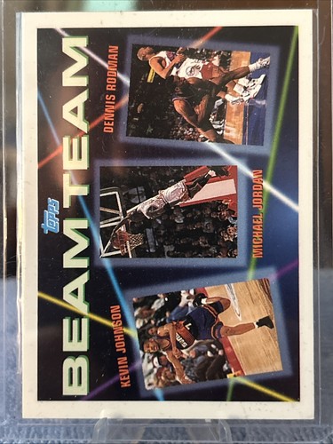 Michael Jordan, Dennis Rodman, Kevin Johnson #3 1992 Topps Beam Team card