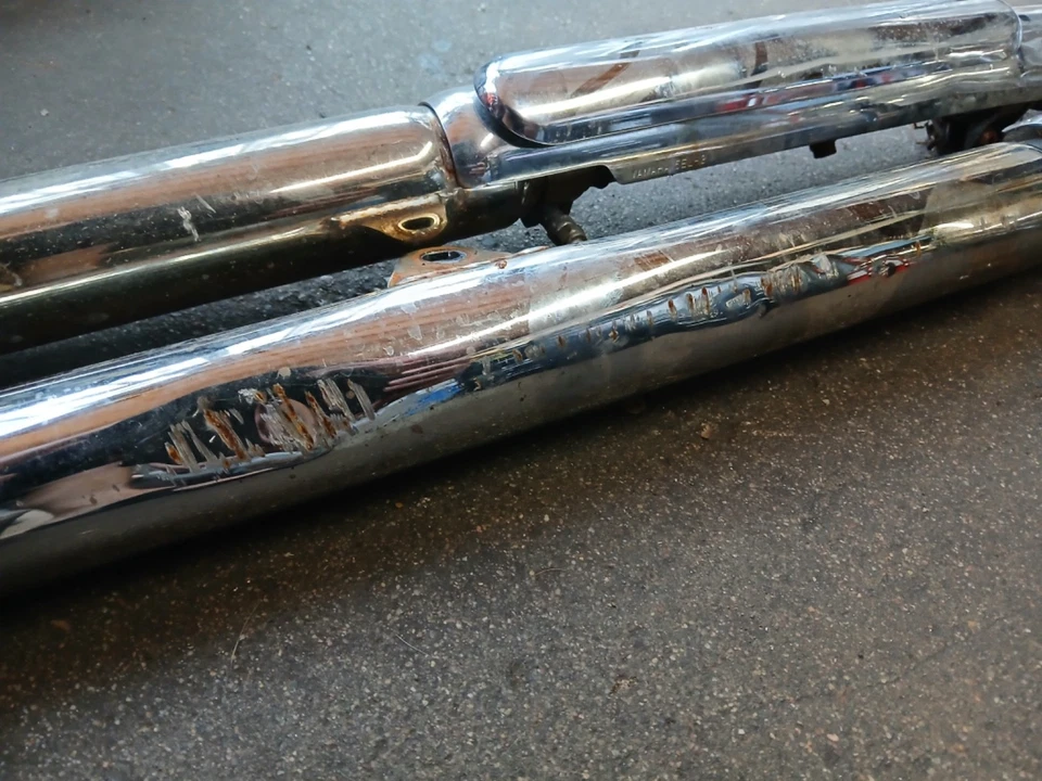 Yamaha V Star 1100 XVS1100 2007 tubo de escape silenciadores de repuesto Foto 3 de 4