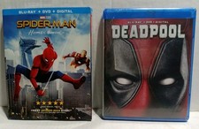 Spider-Man Homecoming & Deadpool Blu-ray+DVD+Digital Brand New FactorySealed Lot
