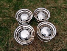 4 15x7 Superior Wheels Vintage 60s 70s 8-lug 8x4.25 Steel Chrome