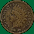 1882 Indian Head Cent Fine F Coin #39719