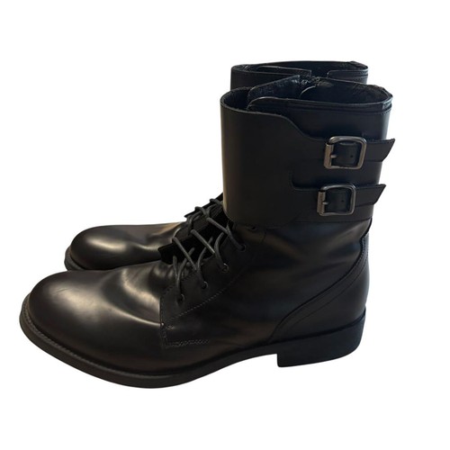 00s Archive Double Belt Engineer Boots Y2K Vintage Gr… - Gem