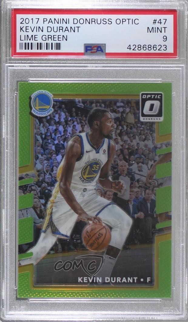 2017 Panini Donruss Optic Lime Green Prizm /175 Kevin Durant #47 PSA 9 MINT 7fj