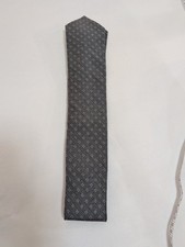 Michael Kors Men's Gray Purple Geometric Dot 100% Silk Necktie Tie Made in USA