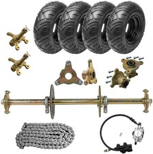 32" Rear Axle Kit  6" Wheels Sprocket 3 Stud Spindle Hub Racing Drift ATV Trail