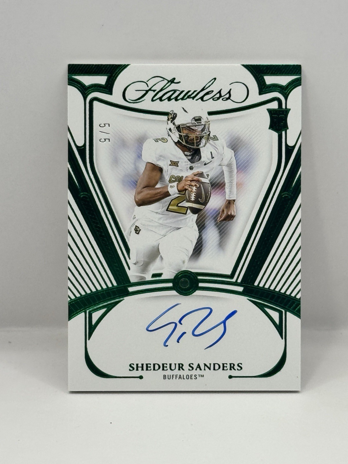 2025 Flawless Collegiate Emerald Rookie Autograph Shedeur Sanders /5