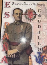 España Franco y José Antonio Documento Recuerdo Conmemorativo tamaño Folio