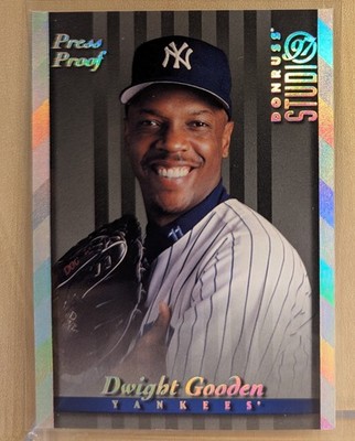 1997 Studio SILVER PRESS PROOF #76 Dwight Gooden Yankees RARE PARALLEL /1500