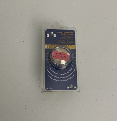 Leviton Rotary Dial Push On/Off 3-Way Light Dimmer Switches Clear 6684
