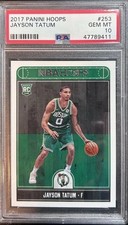 2017-18 Panini NBA Hoops #253 Jayson Tatum Rookie RC PSA 10 Celtics