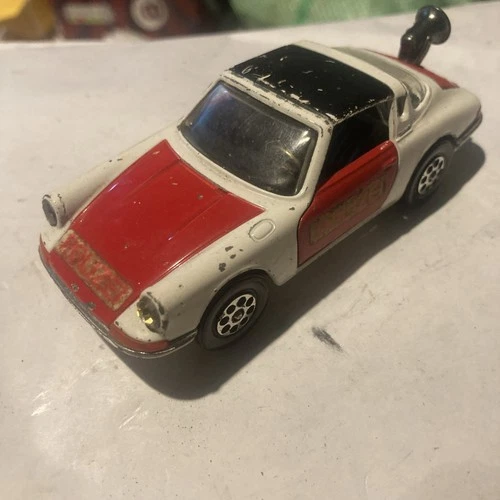 1970s Corgi Toys Whizzwheels Porsche Targa 911S Red White Police Polizei Car