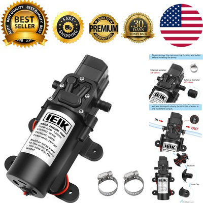 #ad Compact 12V Diaphragm Pump 4LPM 1.05GPM Adjustable Pressure for Lawn amp; Marine $41.99