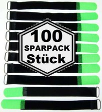 100 x opaski kablowe rzep kablowy 20 cm x 20 mm neon zielony pasek na rzep opaski kablowe na rzep