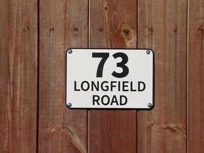 Personalisiertes Hausname Nummer Adresse Schild Türschild (ideal für den Zaun)